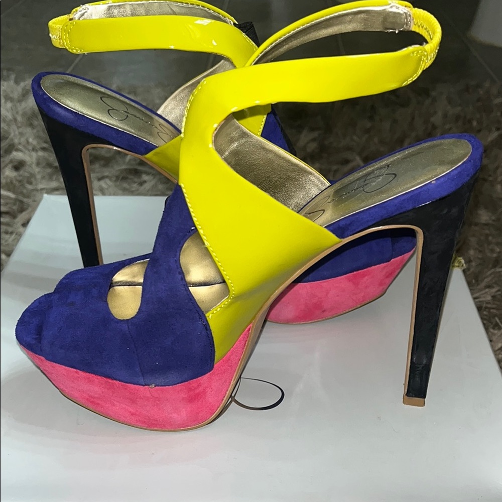 Jessica Simpson Multicolor Platform Heels - Picture 3 of 3